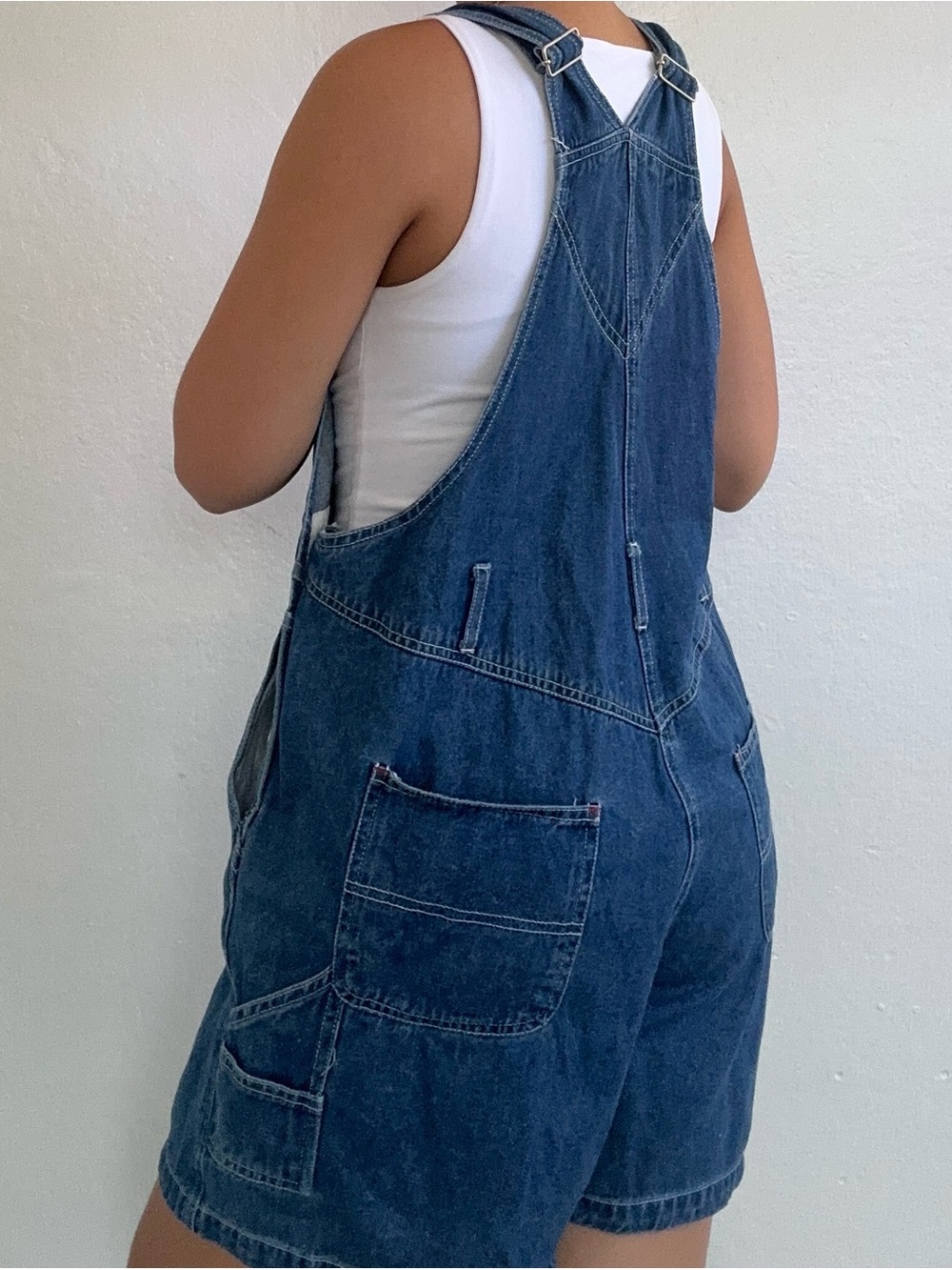 VINTAGE LOONEY TUNES TWEETY DENIM SHORTALL - Picture 4 of 7